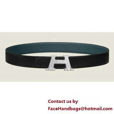 Hermes H Take Off belt buckle & Reversible leather strap 32 mm 06 2023